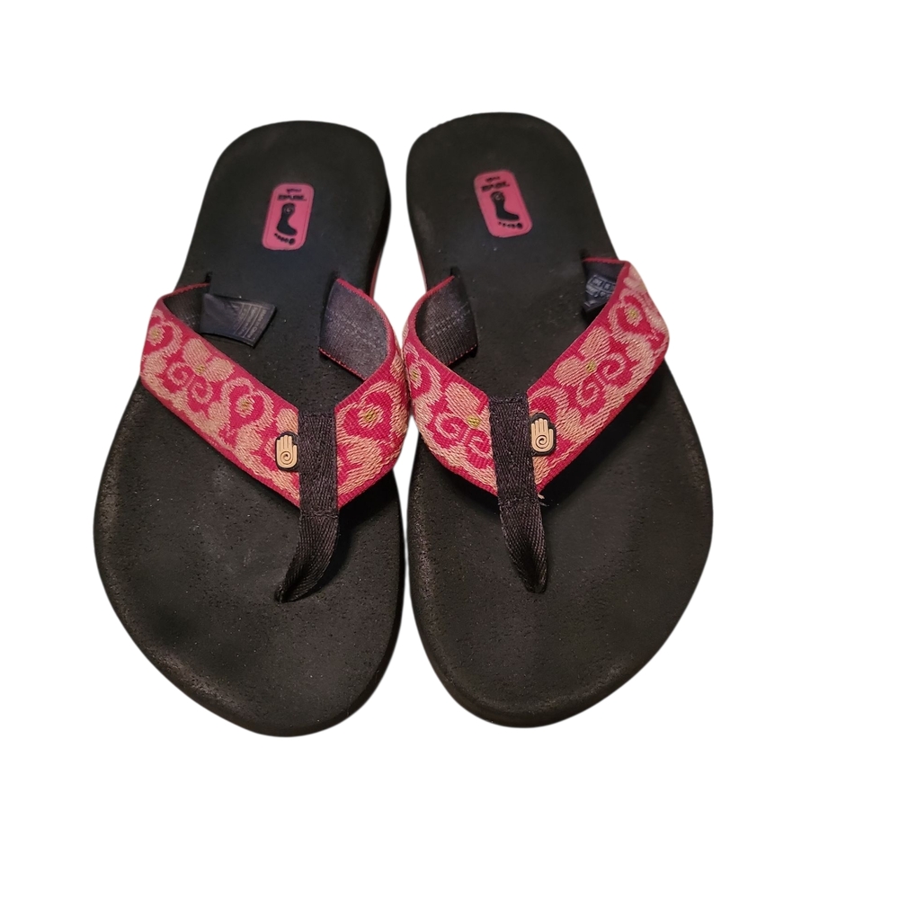 Teva Black and Red Flip Flop Sandals